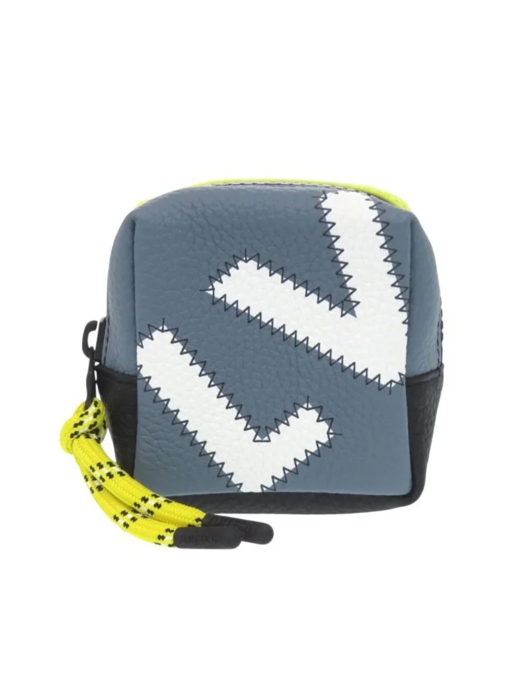 Louis Vuitton Square Pouch Color Blocks Taurillon Leather Blue Gray Yellow Charm